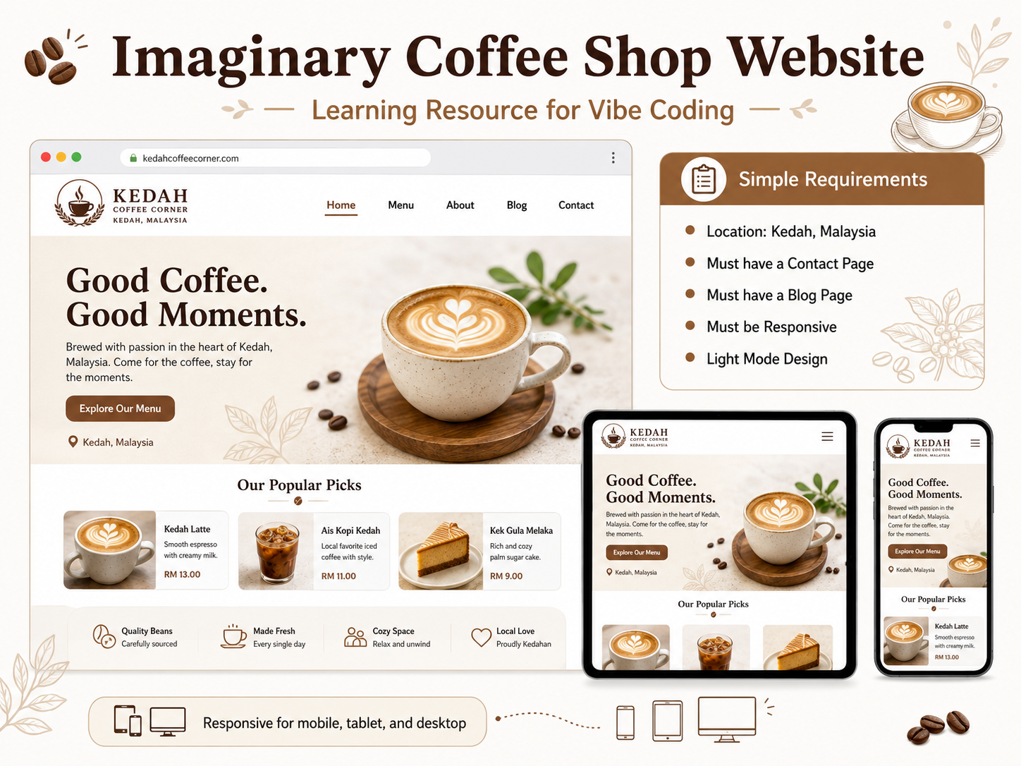 Suasana Kedah Coffee Corner di Sungai Petani